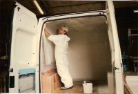 Fibreglassing a van interior - Fearn Bros, Barnsley, South Yorkshire
